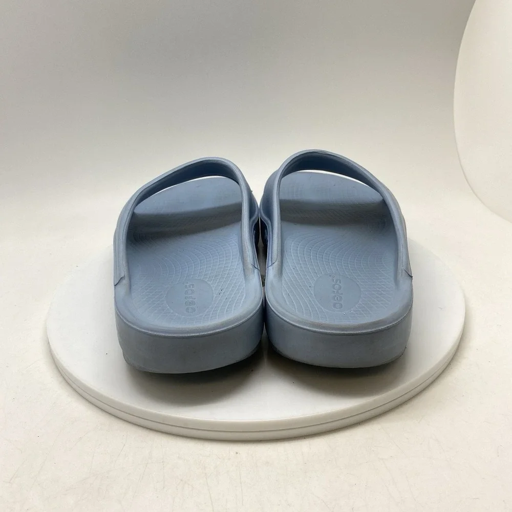 Oofos OOahh Sport Sandals Mens 8 Womens 10‎ Blue Open Slip On Recovery Rubber